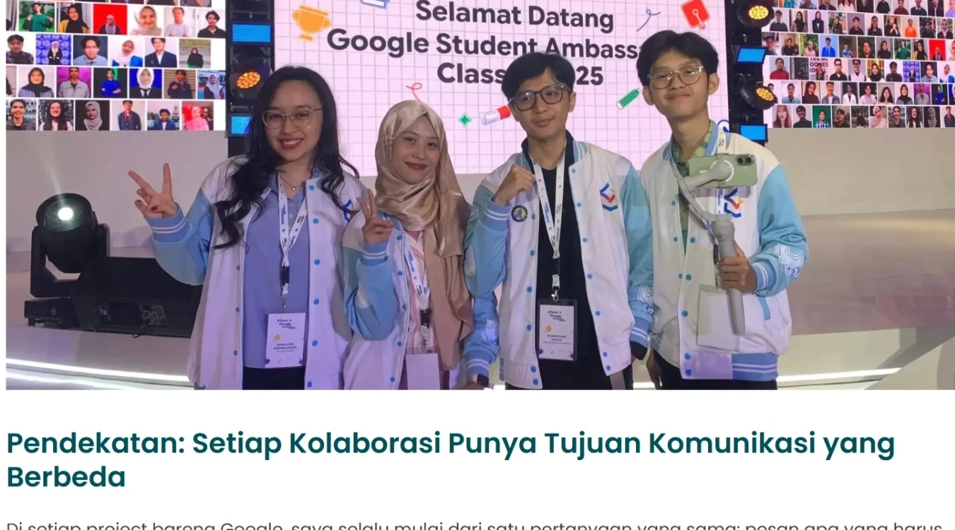 Selamat Datang Google Student Ambassador Class of 2025
